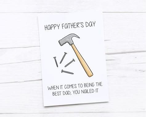 Printable Perfection! Create Custom Father's Day Cards & Gifts Homemade Fathers Day Card, Diy Father's Day Cards, Happy Fathers Day Card, Happy Fathers Day Cards, Card Fathers Day, Unique Birthday Cards, Father's Day Cards, Fathers Day Card, Craft Card