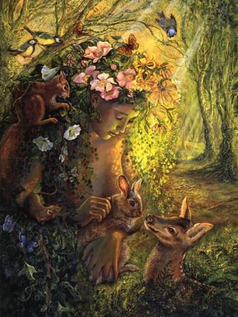 Spring Equinox - Ostara Mother Nature Goddess, Nature Photography Trees, Josephine Wall, Wood Nymphs, Nature Goddess, Nature Spirits, Spring Equinox, Nature Artwork, Nature Drawing