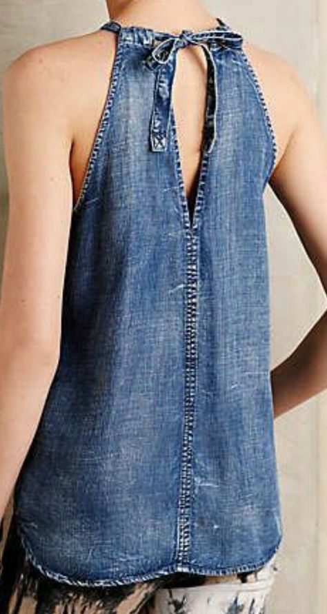 Buenas ideas ! Jeans Decoration, Vestiti In Jeans, Moda Denim, Sewing Projects Clothes, Denim Ideas, Recycled Jeans, Mode Jeans, Upcycle Jeans, Denim Crafts