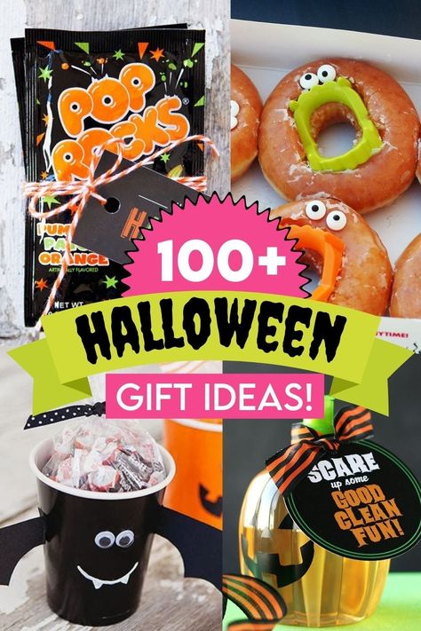 Kindergarten Class Halloween Treats, Kindergarten Halloween Gift Bags, Halloween Gifts From Teachers To Students, Halloween Client Appreciation Gifts, Small Halloween Gift Ideas, Cheer Team Halloween Gifts, Cheap Halloween Gift Ideas, Halloween Office Treats Ideas, Halloween Classroom Gift Ideas