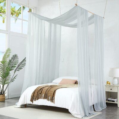 Make Your Bedroom Special with Eider & Ivory™ Bed Canopy Drapes in 7 Colors (Beige, Caramel Gold, Navy Blue, Sage Green, Silver, Teal and White). Pick From 55 inch wide by 216 Inches long (18 Feet or 6 Yards), or 55 inch wide by 288 Inches long (24 Feet or 8 Yards) Sheer Scarves for Canopy Beds, Bed Tents, Party Decoration, Fabric for Wedding Reception. Can Also Be Used as Window Scarf or Wedding Arch Drapes. Color: Silver, Size: King | Eider & Ivory™ Canopy Bed Curtains In 7 Colors & 2 Sizes Po Canopy Drapes, Bed Canopy Curtains, Kids Bed Tent, White Bed Canopy, White Canopy Bed, Bed Tents, Twin Canopy Bed, Bed Canopies, Princess Canopy Bed