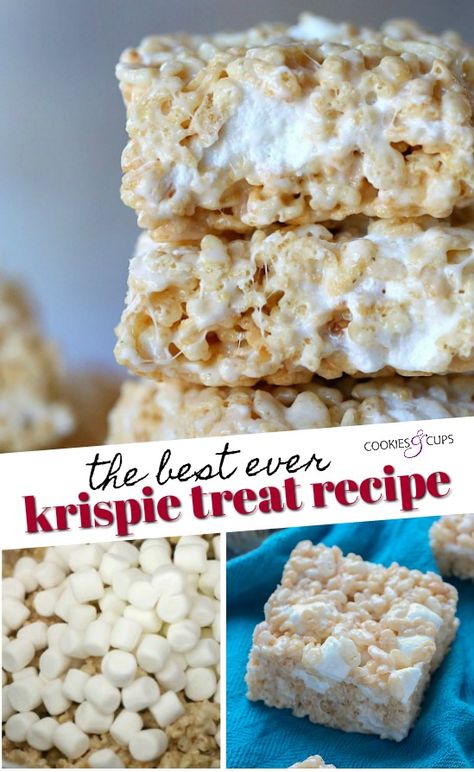 Best Marshmallow Treats, Marshmallow With Rice Krispies, Perfect Rice Krispie Treats Recipe, Rice Krispie Treats Extra Marshmallow, Rice Krispie Treats Gooey, Extra Marshmallow Rice Krispies, The Best Rice Crispy Treats Ever, Extra Gooey Rice Krispie Treats, Gooey Rice Crispy Treats Recipe