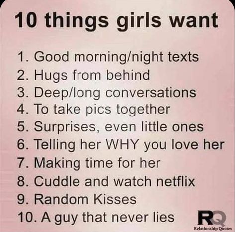 10 things girls want but won’t ask for Tell Her You Love Her, Things Girls Want From Guys, Things Girls Love That Guys Do, What Girls Want From Guys, Random Kisses, Girls Language, Cuddle Night Couple, Hugs From Behind, Cody Allen