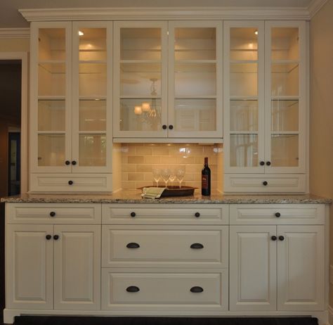 Nice Butlers Pantry Built In Buffet Dining Room Farmhouse, Butler Pantry Glass Cabinets, Butler's Pantry Cabinet, Kitchen Built In Hutch Wet Bars, Butler’s Pantry Cabinets, Dining Room Built In Cabinets, Crockery Cabinet Design, Dining Room Built In, Crockery Cabinet