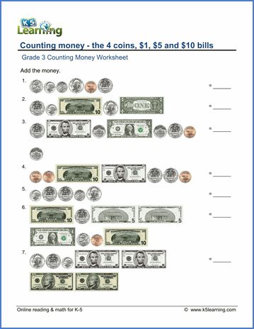 Grade 3 Counting Money Worksheet Money Worksheets Grade 3, Worksheet Counting, Counting Money Worksheets, Money Math Worksheets, Worksheets 3rd Grade, Adding Money, Canadian Money, 3rd Grade Math Worksheets, Money Math