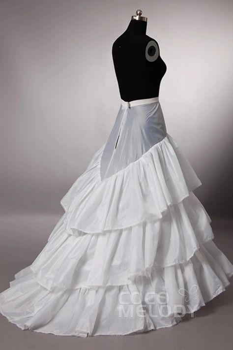 A-Line Sweep-Brush Train Mermaid and Trumpet Gown Slip 3 Hoops Polyester Taffeta Wedding Petticoats CP0013008