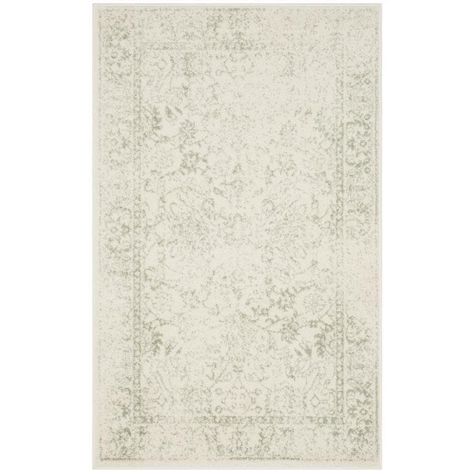 Safavieh Adirondack Kashan 9 x 12 Ivory/Sage Indoor Distressed/Overdyed Vintage Area Rug in the Rugs department at Lowes.com Sage Rug, Ski Chalets, Lodge Style, Rustic Lodge, Fashion Statements, Global Travel, Floral Area Rugs, Laurel Foundry Modern Farmhouse, Vintage Area Rugs