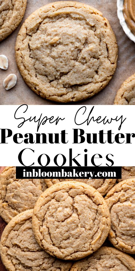 These are the best chewy peanut butter cookies! They're super easy to make, with extra chewy centers, lots of peanut butter flavor, crispy edges and the perfect "bite". Best Chewy Peanut Butter Cookies, Chewy Peanut Butter Cookie Recipe, Soft Peanut Butter Cookies, Best Peanut Butter Cookies, Easy Peanut Butter Cookies, Chewy Peanut Butter Cookies, Healthy Food Habits, Best Peanut Butter, Butter Cookies Recipe