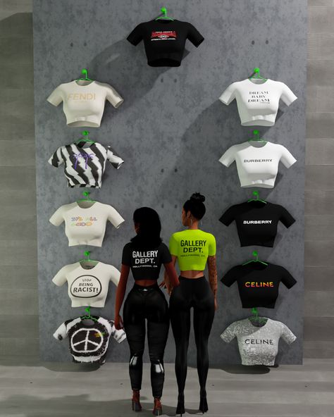 Sims 4 Cc Shirts Female Urban, Sims 4 Cc Rick Owens, Urban Sims 4 Cc Clothes, Sims 4 Cc Baddie Clothes, Sims Folder, Sims 4 Tsr, Sims Baby, Sims 4 Cas Mods, Cc Folder