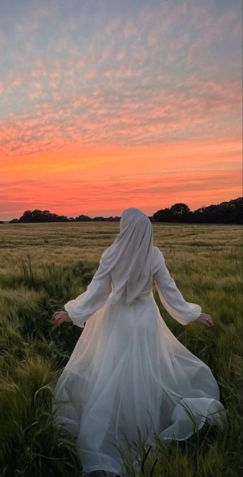 A Woman, White Dress, White