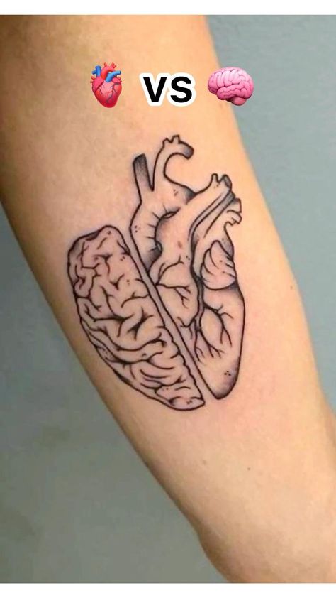 Tattoos Tramp Stamp, Healthcare Tattoo, Tramp Stamp Design, Heart Vs Brain, Harry Tattoos, Brain Tattoo, Nurse Tattoo, Tattoo Hand, Tramp Stamp