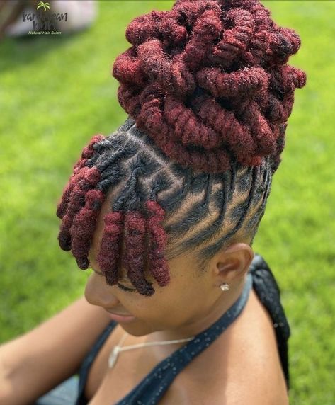 Professional Loc Hairstyles For Women, Loc Pinup Styles For Women, Latest Dreadlocks Styles 2023, Loc Styles Short, Long Shag Cut, Unique Loc Styles, Braid Hairstyle Ideas, Embrace Your Flaws, Curled Bangs