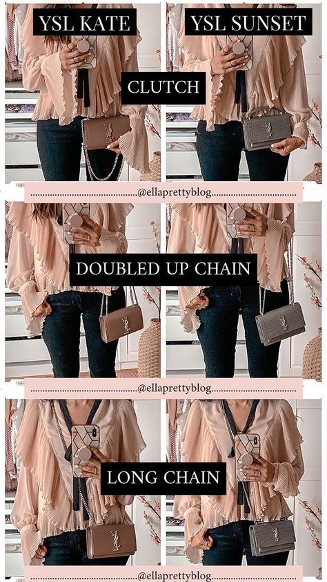 How to wear a YSL Saint Laurent Kate Small Bag and Chain Wallet Ysl Kate Bag Outfit, Ysl Wallet On Chain Outfit, Ysl Sunset Chain Wallet, Wallet On Chain Outfit, Chain Bag Outfit, Ysl Bag Outfit, Ysl Kate Bag, Ysl Sunset Bag, Uniqlo Coat