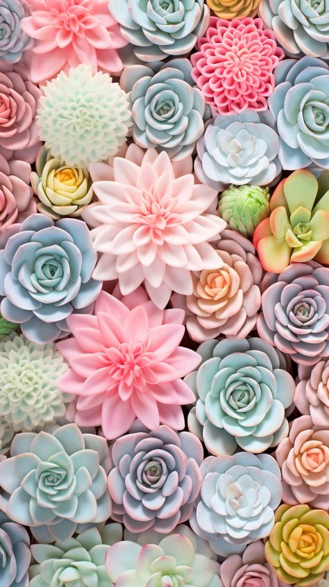 Floral Wallpaper Phone, 패턴 배경화면, Spring Wallpaper, Tapeta Pro Iphone, Phone Wallpaper Images, Flower Phone Wallpaper, Succulent Plants, Iphone Background Wallpaper, Pretty Wallpapers Backgrounds