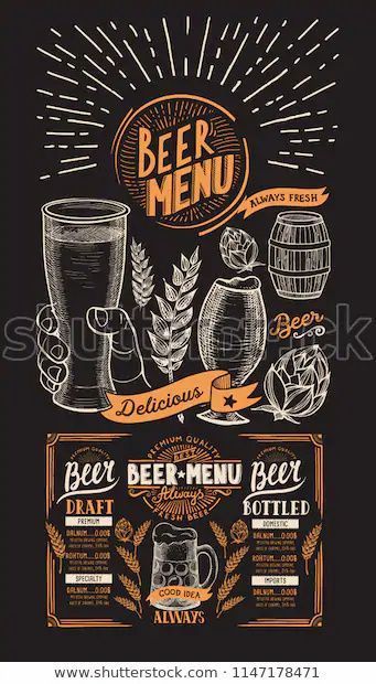 Beer Restaurant Design, Beer Menu Design, Restaurant Cafe Design, Beer Bar Design, Beer Restaurant, Menu Sans Gluten, Herbalife Shake Recipes, Beer Menu, Beer Shop