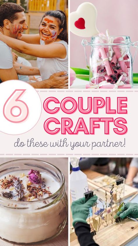 Art Date Night, Craft For Couples To Do Together, Craft Ideas For Couples, Diy Couples Crafts, Projects For Couples, 5 Senses Gift For Boyfriend, Couples Art Project, Couples Crafts, Non Negotiables