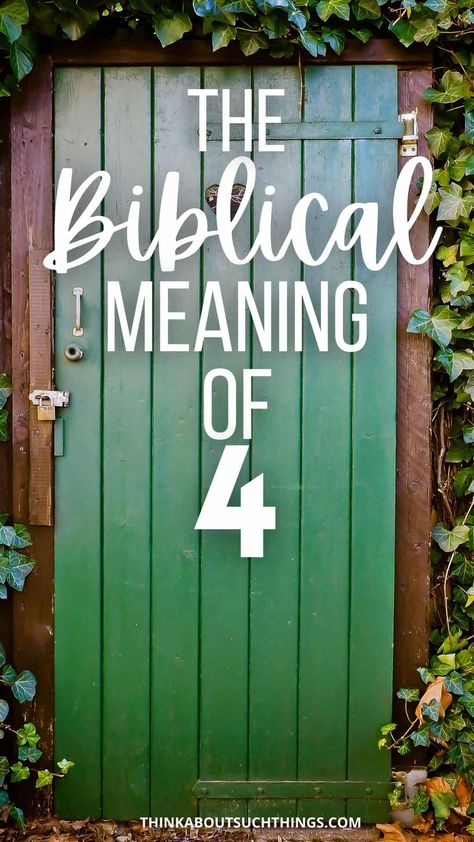 Have you ever wondered what the number 4 means? Let's discover what the spiritual meaning of 4 and how we cal learn what the number 4 signifies symbolically. 4 Spiritual Meaning, Number 4 Meaning, 4 Meaning, Biblical Numbers, Colors In The Bible, Bible Meaning, The Number 4, Angel Number Meanings, Dream Meanings