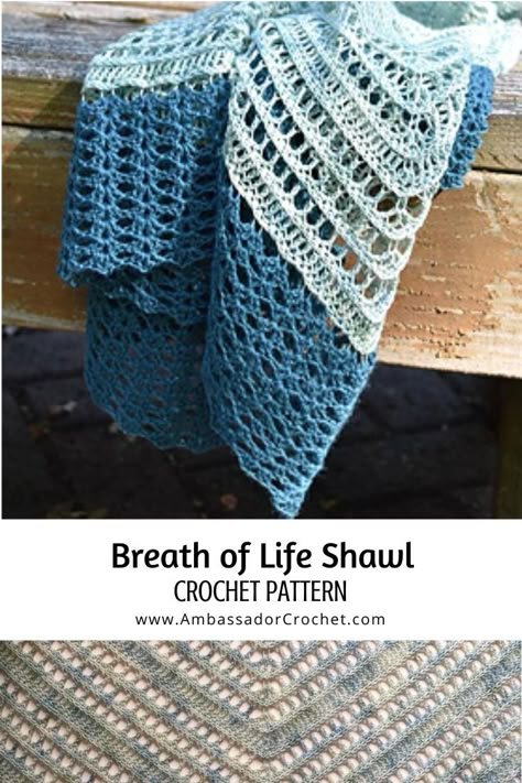 Prayer Shawl Crochet Pattern, Crochet Wraps, Crochet Prayer Shawls, Breath Of Life, Crochet Wrap Pattern, Crochet Shawl Pattern Free, Shawl Crochet, Prayer Shawl, Crochet Shawls And Wraps