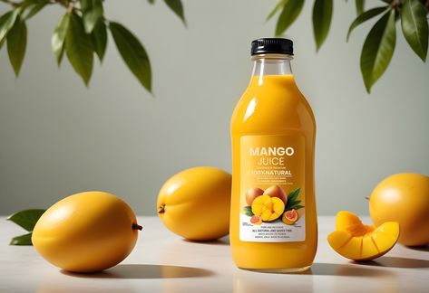 Mango juice packaging design :: Behance Mango Juice Packaging Design, Mango Juice Packaging, Brochure Design Food, Juice Packaging Design, Label Packaging Design, Packaging Box Design, Social Media Banner Design, Mango Drinks, Label Packaging