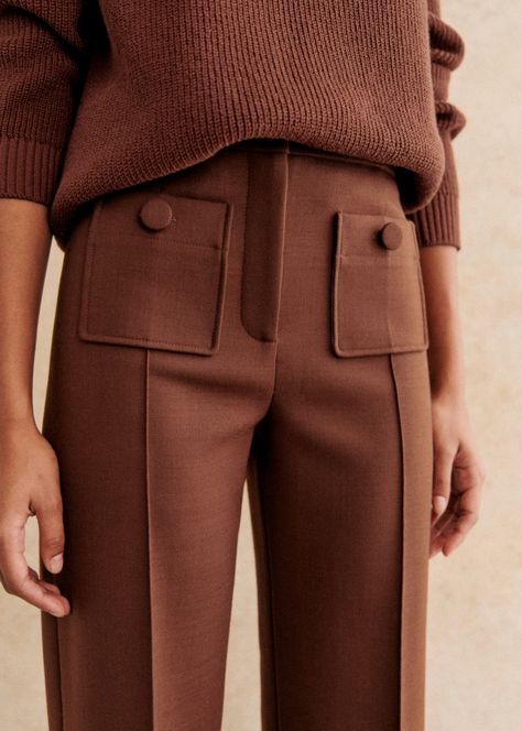 Women Trousers Design, Trousers Details, Causal Outfits, Wool Clothing, Mens Pants Fashion, Causual Outfits, Unique Shoes, Upcycle Clothes, Sewing Inspiration