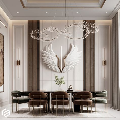 NEO CLASSIC DINNING ROOM Clasic Dinning Room, Dinning Room Furniture Design, Modern Neo Classical Interiors, Neo Classical Interiors, Neoclassical Interior Design, Dinning Room Furniture, Dining Room Decor Modern, Dining Interior, Classical Interior