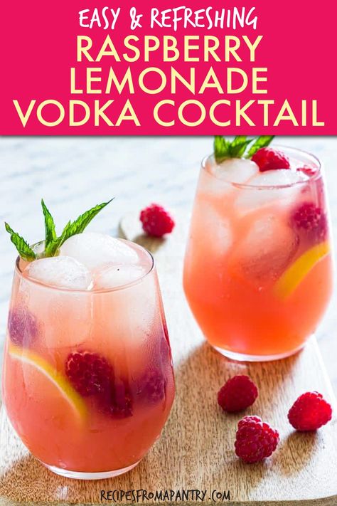 This easy Vodka Lemonade recipe is the perfect fruity cocktail and summer sipper for a crowd. Whip up a big batch of this colourful raspberry vodka lemonade with fresh raspberries, tart lemons and your favourite vodka and serve up in a pitcher with plenty of ice.  Click through for the awesome pink lemonade vodka recipe.  #vodkalemonade #cocktail #vodka #vodkacocktail #raspberrylemonade #lemonade  #summerrecipe #drinks #homemadelemonade #summerdrinks Pink Lemonade Vodka, Cocktail Vodka, Pitcher Cocktails, Fruity Cocktail, Dessert Oreo, Raspberry Vodka, Vodka Lemonade, Summer Eats, Lemonade Cocktail