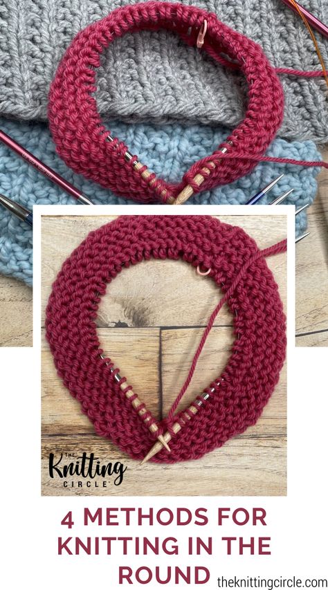 Circular Knitting Patterns, Knitting Circle, Christmas Knitting Projects, Round Knitting, Knitting In The Round, Knitting 101, Baby Headbands Crochet, Learn To Knit, Knitting Help