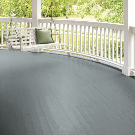 Dark Gray Paint Colors, Painted Porch Floors, Deck Stain Colors, Floor Paint Colors, Best Exterior Paint, Dark Grey Paint, Porch Paint, Porch Floor, Deck Colors