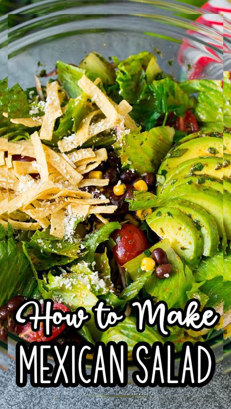 Salads For Mexican Dinner, Keto Mexican Salad Recipes, Mexican Tossed Green Salad, Mexican Fiesta Salad Recipe, Mexican Chef Salad, Mexican Tossed Salad, Mexican Salad Recipes Healthy, Best Mexican Salad Recipes, Fresh Mexican Salad