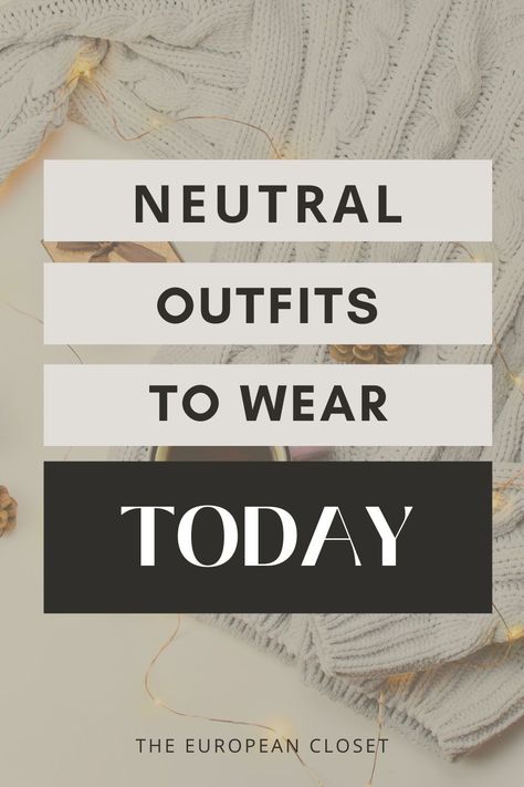 Building a capsule wardrobe based on neutral pieces is probably the best thing you can do for yourself. Think about it: it’s like having a blank canvas that you can paint over. You can create an entire outfit using just neutral clothes, but you can also add pops of color to it. And since you’re using neutral basics it becomes super easy to do so.Since we’re in winter, I thought it would be great to discuss how to create neutral winter outfits in an easy and quick way. Fall Gender Neutral Outfits, Neutral Monochrome Outfits, Nuetral Pallete Outfits, Dope Fall Outfits, Gender Neutral Outfits, Neutral Winter Outfit, Gender Neutral Fashion, Thick Tights, Loungewear Fashion