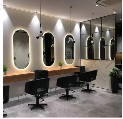 Hair Salon Interior Design, Salon Interior Design Ideas, Nail Salon Interior Design, Barber Shop Interior, Interior Design Color Schemes, Beauty Salon Interior Design, Esthetics Room, Spa Room Decor, Hair Salon Design