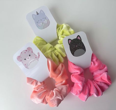 SQUISHMALLOWS SCRUNCHIES  birthday party favors  Having  party! those neon Squishmallows scrunchies are super COOL!! These scrunchies are the best addition to your little one birthday party!    **set of 4 you will receive 4 different neon colors.  **set of 8 you will receive 2 sets of the 4 different colors. ** WE CAN DO ANY THEME FOR YOUR PARTY** Make sure to check out our other Squishmallow Inspired Party Décor & Favors to complete the perfect party.  All of my products ship via USPS first cla Squishmallow Birthday Party Centerpiece, Squish Mallow Birthday Party, Squishmellow Birthday Ideas, Squishmallow Party Ideas, Squishmallow Birthday Party Ideas, Birthday Squishmallow, Squishmallows Birthday Party, Squishmallows Party, Squishmallow Birthday Party