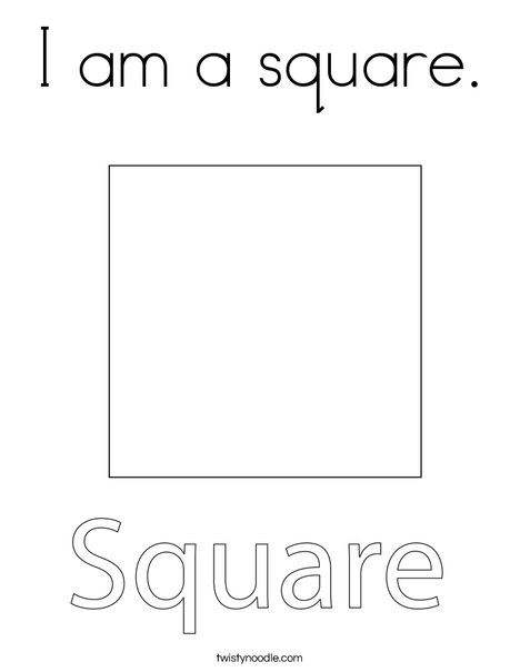 Square Shape Coloring Pages, Pre K Square Activities, The Perfect Square Book Activities, Square Activities For Preschool Crafts, Square Toddler Activities, Square Preschool Craft, Square Projects For Preschool, Preschool Square Crafts, Square Coloring Page