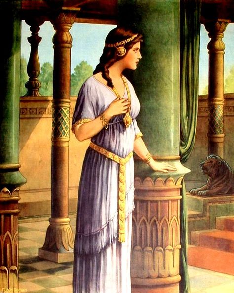 OT1702.Esther | Bible drawings by Otto Semler and others, ma… | Flickr Esther Bible, Story Of Esther, Book Of Esther, Bible Drawing, Queen Esther, Bible Pictures, Feminine Art, Biblical Art, Purim