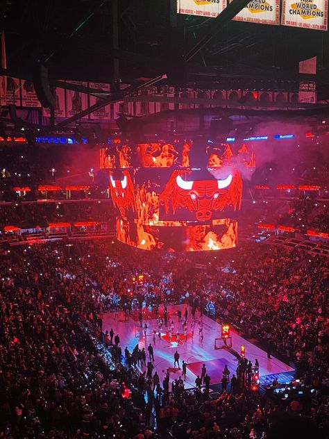 Chicago Bulls Stadium, Chicago Bus, Nba Wife, Basketball Stadium, Basketball Vibes, Nba Arenas, United Center Chicago, Usa Dream, Chicago Basketball