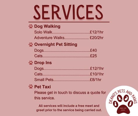 New Dog Walking Business - Deano’s Pets and Paws is a new dog walking service based in Renfrewshire and looking to get its name out there more so have asked ourselves to give them a wee social share https://www.paisley.org.uk/2024/08/new-dog-walking-business/ Pet Walking Business, How To Start A Dog Walking Business, Dog Daycare Business, Business Posters, Daycare Business, Pet Taxi, Pet Sitting Business, Paisley Scotland, Dog Walking Services