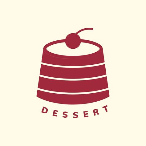 Dessert cafe logo business template, editable design | premium image by rawpixel.com / Ning Desserts Logo, Pictorial Logo, Logo Dessert, Badges Ideas, Dessert Design, Pancake Cafe, Dessert Cafe, Edit Logo, Bakery Logo