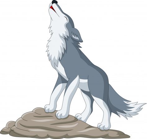 Lobo de dibujos animados aullando en la roca Vector Premium | Free Vector #Freepik #vector #freehalloween #freeperro #freecaracter #freedibujos-animados Wolf Howling Drawing, Wolf Drawing Easy, Wolf Cartoon, Wolf Clipart, Cartoon Wolf, Wolf Illustration, Wolf Photography, Wolf Wallpaper, Wolf Drawing