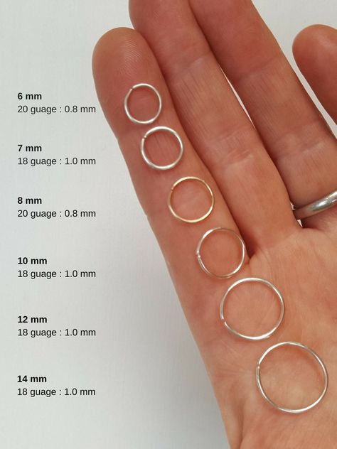 18g Nose Ring, Conch Piercing Ring, Guys Ear Piercings, Helix Earrings Hoop, Septum Earrings, Conch Hoop, Helix Hoop, Helix Earring, Earring Hoop