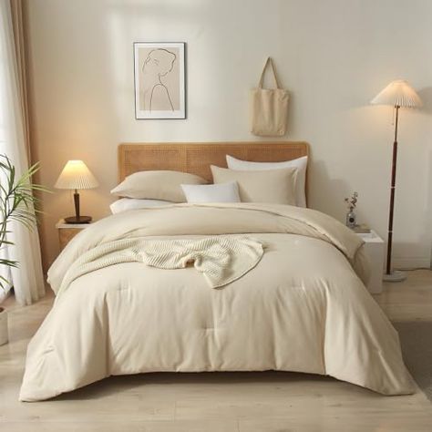 Taupe Bedding Sets, Fluffy Bed Set, Bedding Photography, Tan Comforter, Bed Alternatives, Beige Bedding, Comforters Teen, Taupe Bedding, Full Size Comforter Sets