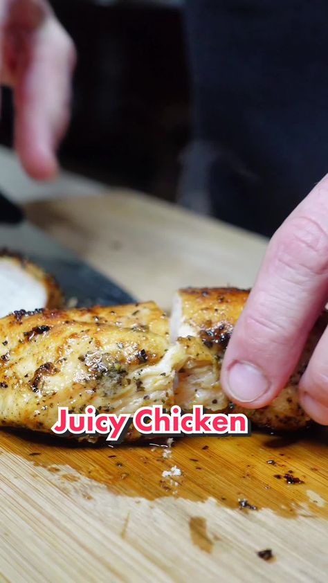 How to make tender and juicy chicken breast every single time. It’s no... | TikTok Cast Iron Chicken Breast, Chef Tim, Juicy Chicken Breast, Tender Chicken Breast, Baked Chicken Breast, Cook Chicken Breast, Entree Recipes, Chicken Dishes Recipes, Juicy Chicken