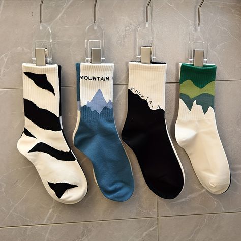 Faster shipping. Better service Asymmetrical Pattern, Outdoor Socks, Striped Socks, Calf Socks, Tube Socks, Athletic Socks, Designer Socks, Style Streetwear, Fashion Socks