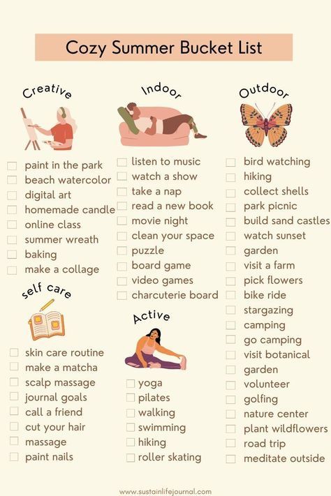 Hoț Girl Summer Bucket List, Movies Sleepover, Self Care Activities For Kids, Highschool Bucket List, Summer Break Ideas, Summer Bucket List 2024, Aesthetic Pictures Self Care, Self Care Aesthetic Pictures, Summer Break Activities