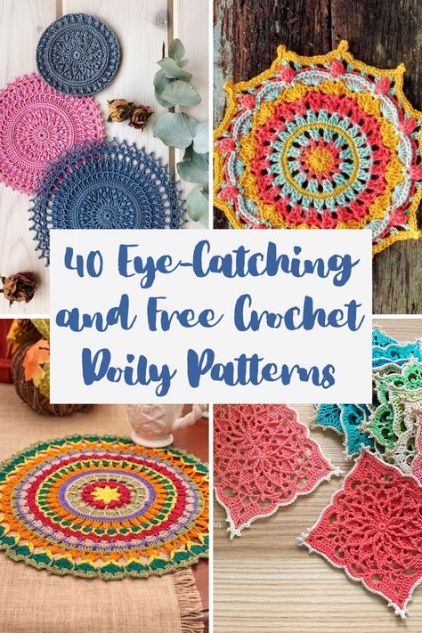 crochet doily patterns Free Doily Patterns, Home Crochet, Crochet Placemat Patterns, Free Crochet Doily Patterns, Crochet Dollies, Pineapple Crochet, Placemats Patterns, Crochet Daisy, Crochet Thread