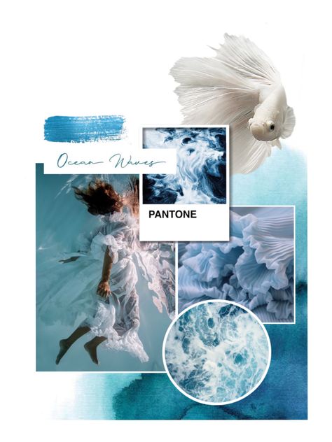 Wave Inspired Fashion, Waves Mood Board, Marine Moodboard, Theme Board Fashion Inspiration, Ocean Mood Board, Sea Inspired Fashion, Planet Stickers, Fashion Design Inspiration Board, Mood Board Fashion Inspiration