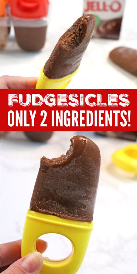 Two Ingredient Fudgesicles are literally the easiest fudgesicles you will ever make! Learn how to make fudgesicles with just milk and pudding! #passion4savings #pudding #pops #fudgesicles #summerdessert #icecream #dessert #easy #pudding Sorbet Popsicles, Fudge Popsicle Recipe, Frozen Pudding Pops, Vegan Fudgesicles, Jello Pudding Pops, Chocolate Pudding Pops, Fudgesicle Recipe, Fudge Popsicles, Pudding Popsicles