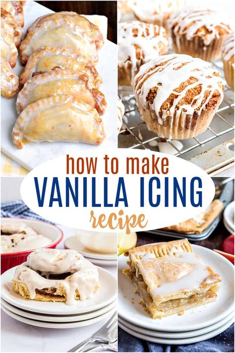 This 3-ingredient Vanilla Icing recipe is the only one you'll ever need! Learn how to make icing with a glossy sheen and sweet flavor with our expert guide. Vanilla Icing Recipe, Glazed Icing Recipe, Grand Biscuit Recipes, Gooey Desserts, Pony Ideas, Coconut Banana Bread, Glaze Icing, Viral Recipes, Icing Recipes