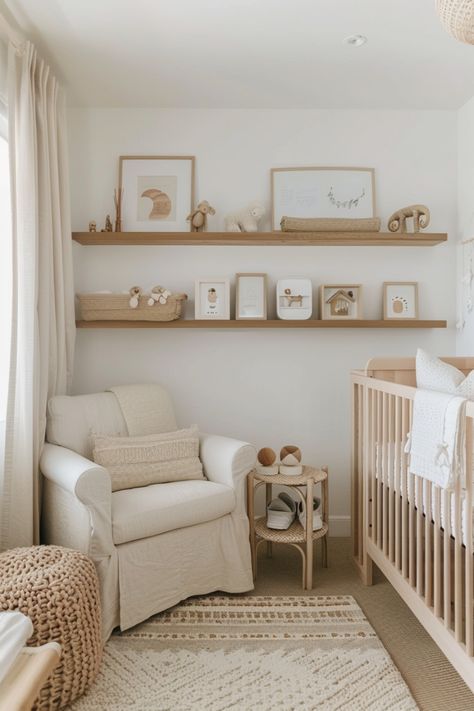 Create a soothing and timeless space with neutral nursery ideas, perfect for any gender. Click to see more. Cozy Gender Neutral Nursery, Nursery Ikea Ideas, Natural Crib Nursery, Neutral Jungle Nursery, Gender Neutral Disney Nursery, Nursery Ideas Neutral Modern, Neutral Baby Nursery Ideas, Nursery And Playroom Combo, Nursery Girl Ideas