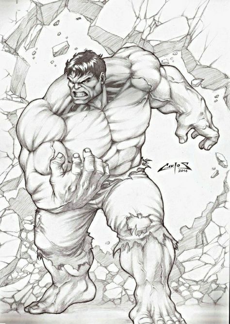 Hulk Sketch, Hulk Tattoo, Hulk Coloring Pages, Hulk Artwork, Drawing Marvel, Comic Sketch, Marvel Art Drawings, Avengers Coloring Pages, Hulk Art