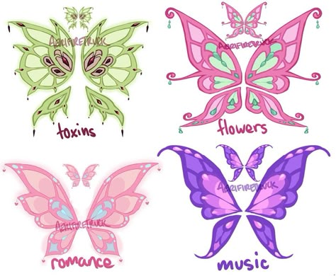 Enchantix Wings, Winx Wings, Fairy Wings Drawing, Purple Fairy Wings, Club Tattoo, Winx Club Oc, Arte Monster High, The Winx Club, Klub Winx